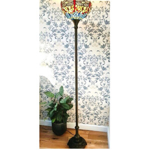 BELOFAY Tiffany Floor Lamps Stained Glass Handmade Lamp for Home and Office