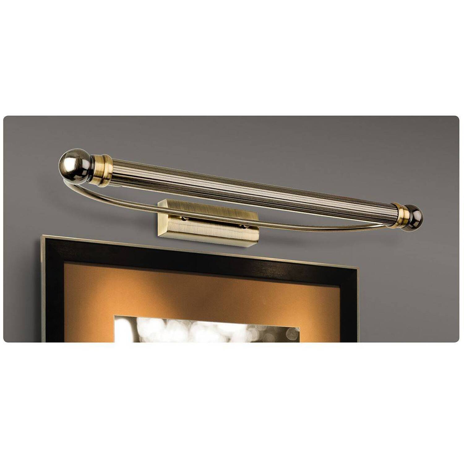 Led Picture Wall Light Antique Brass - Antique Brass