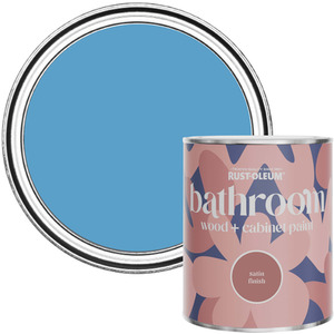 Rust-Oleum Bathroom Wood  Cabinet Paint in Satin Finish - Cerulean 750ml