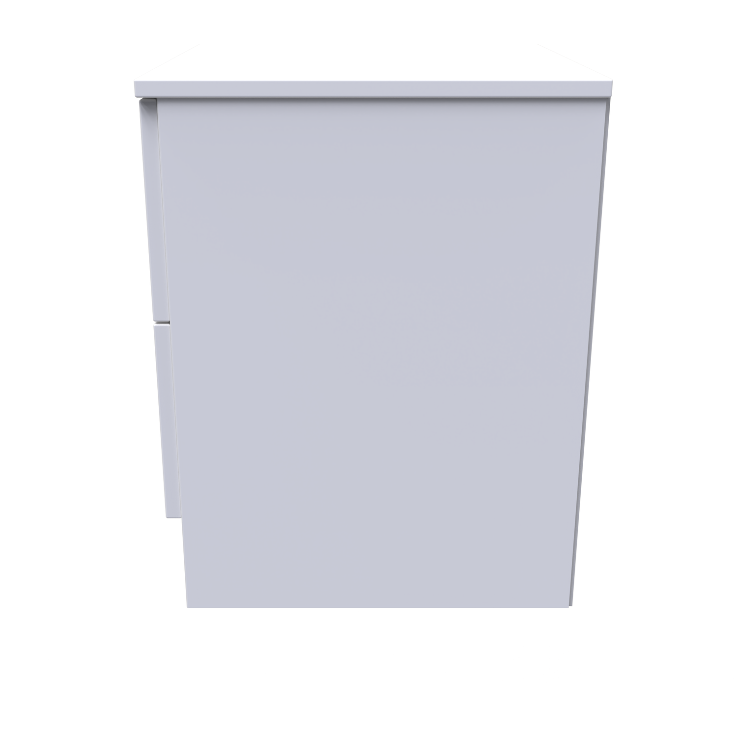Plymouth Ready Assembled 2 Drawer Bedside Cabinet - White Matt