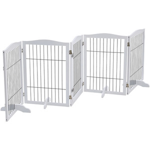 White / 280cm Wooden Folding Pet Playpen Safety Gate shot 3700722