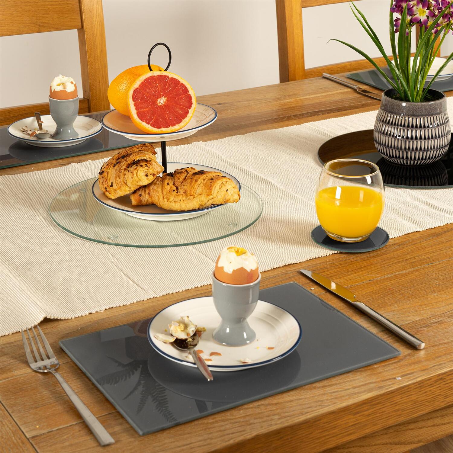 Image of 12pc Glass Placemats with Square Coasters&hellip;