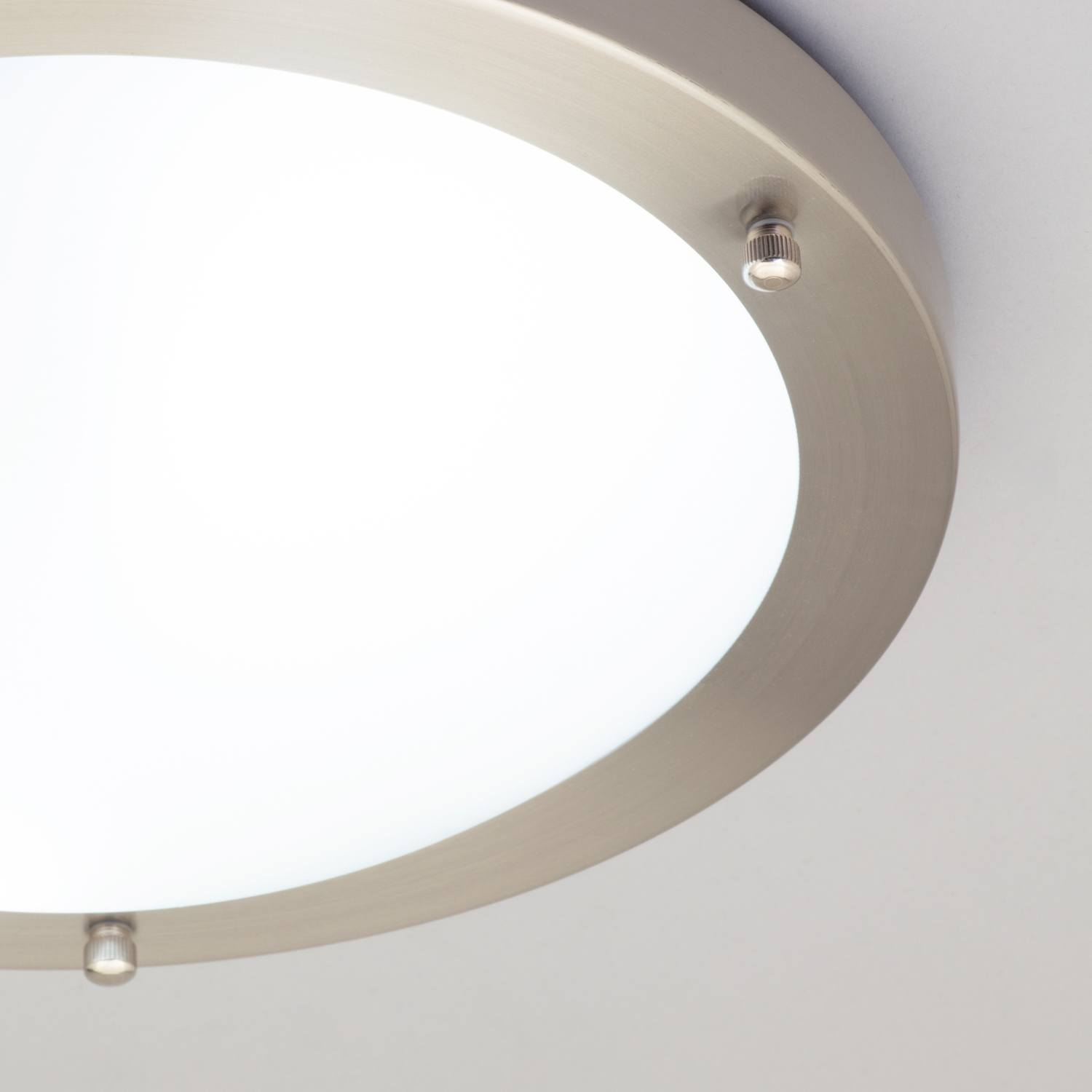 Mari Large Bathroom Ceiling Flush - Satin Nickel