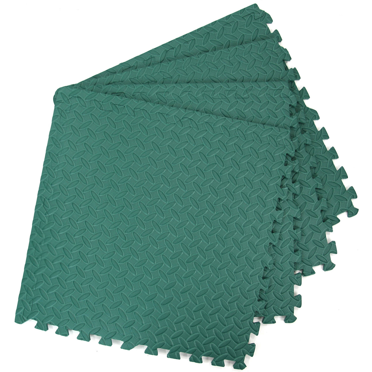 Interlocking Gym Yoga Mats Anti-Fatigue EVA Soft Foam Exercise Play Floor Tiles - Green