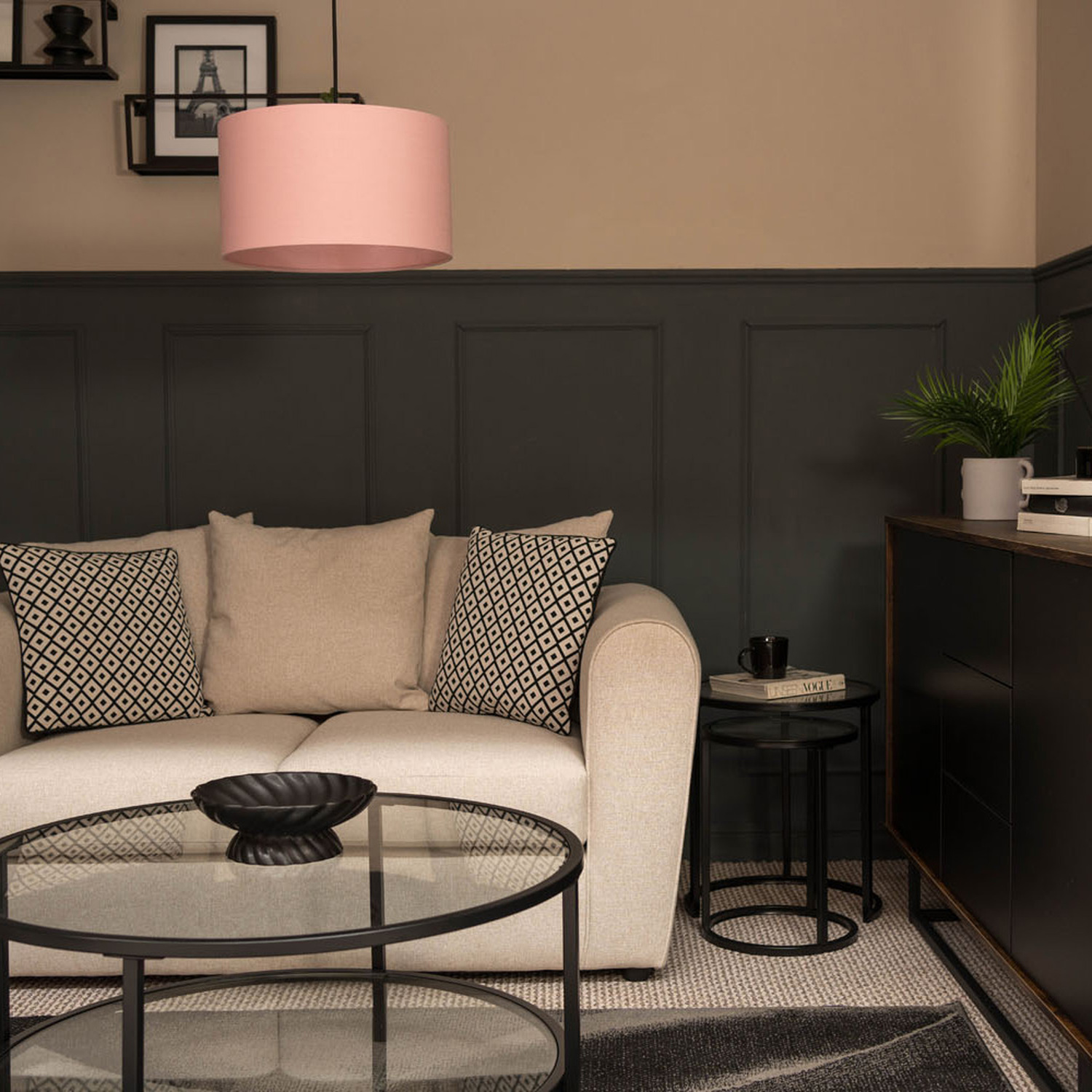 Image of Reni Medium Fabric Pendant Shade -&hellip;
