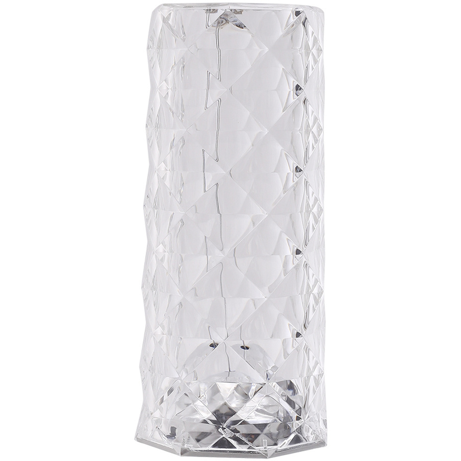 Livingandhome Crystal Romantic Vibe Led Night Light - Transparent White / 9Cm