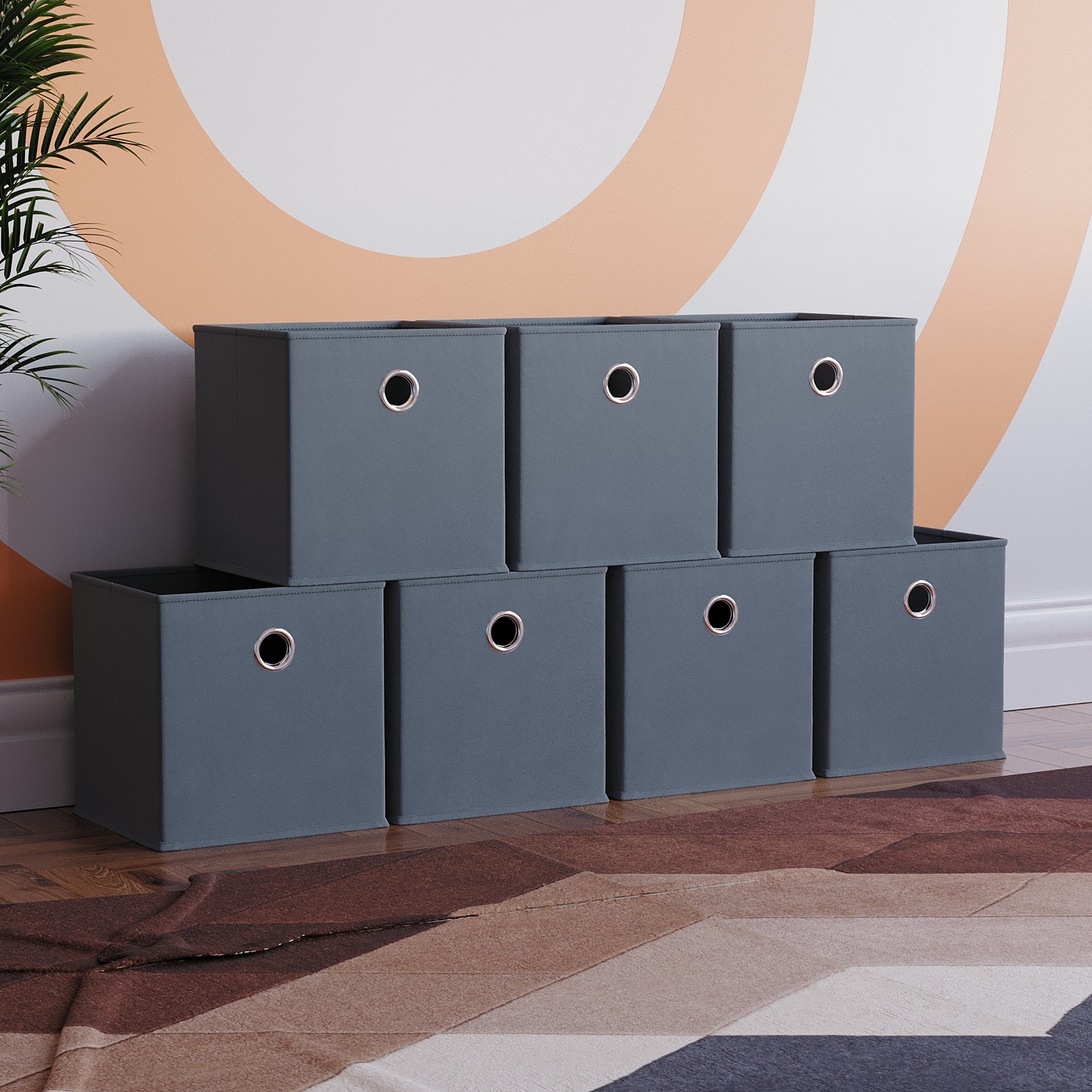 Image of Vida Designs Durham Grey Cube Foldable&hellip;