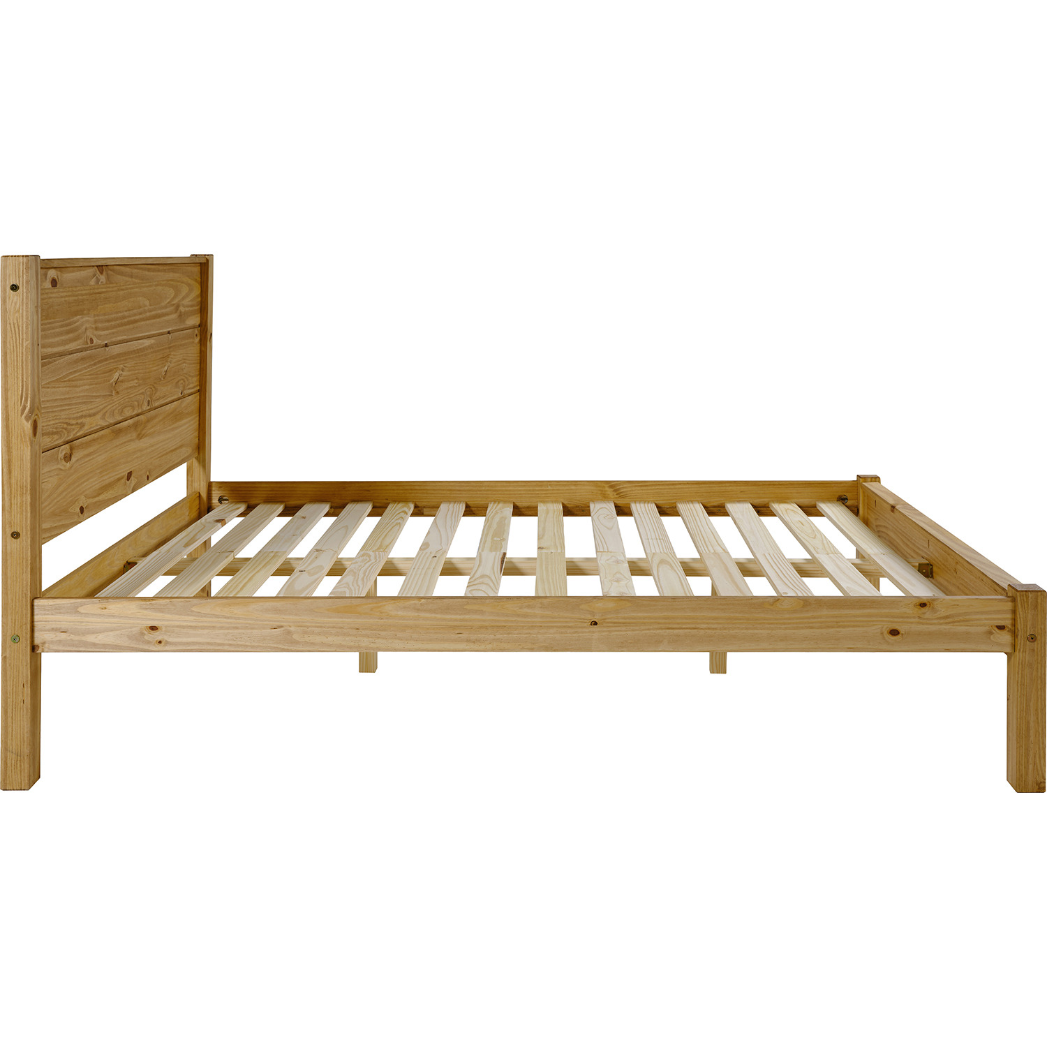Barton 4 6 Double Bed - Waxed Pine