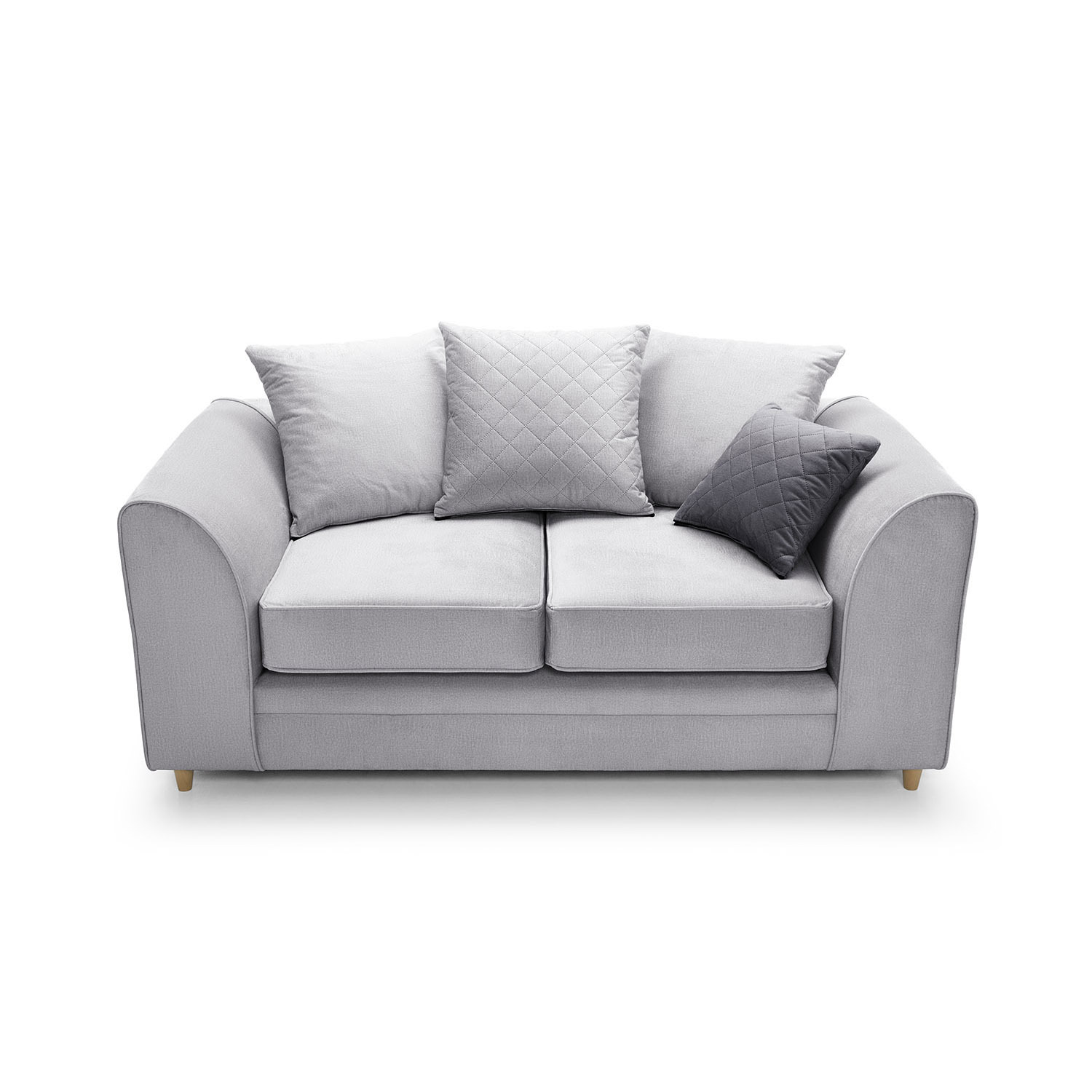 Chicago Velvet 2 Seater Sofa - Light Grey