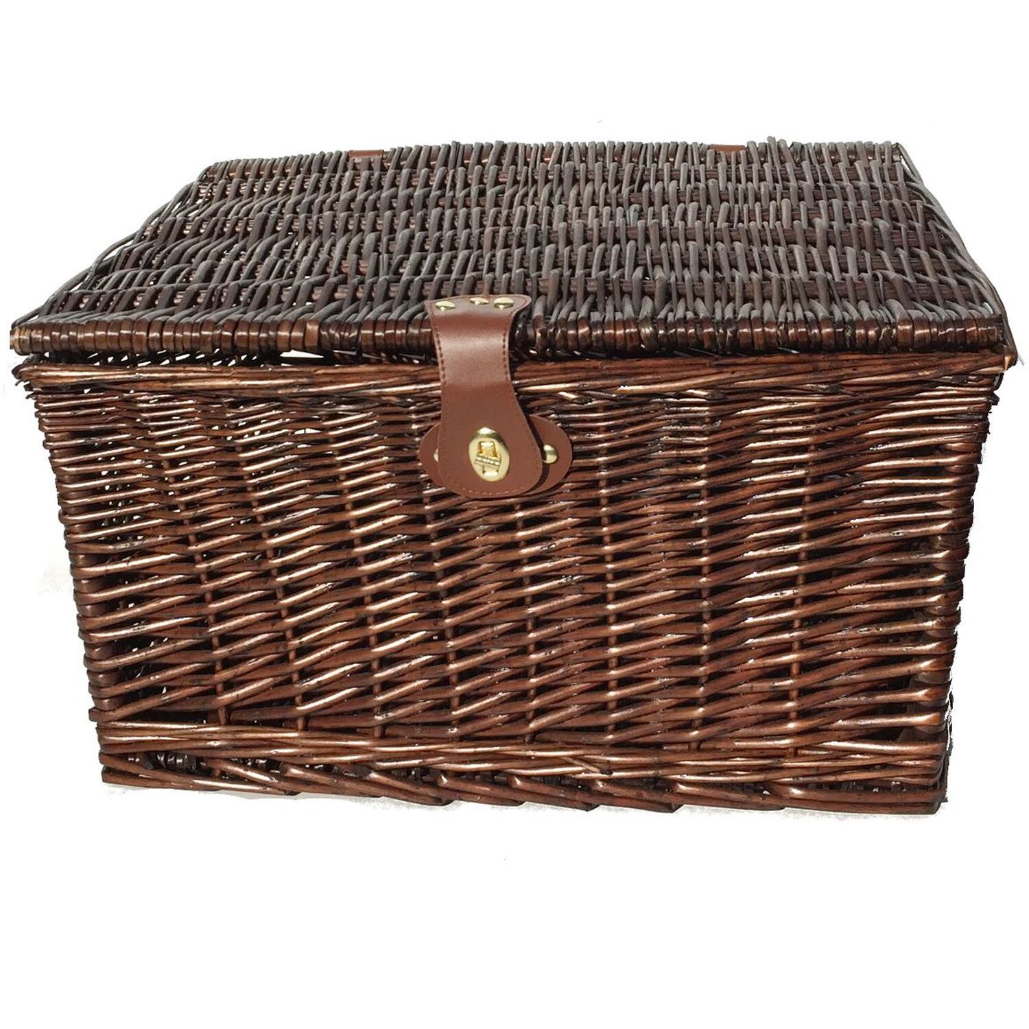 Image of Picnic Hamper Lidded Basket with Latch&hellip;