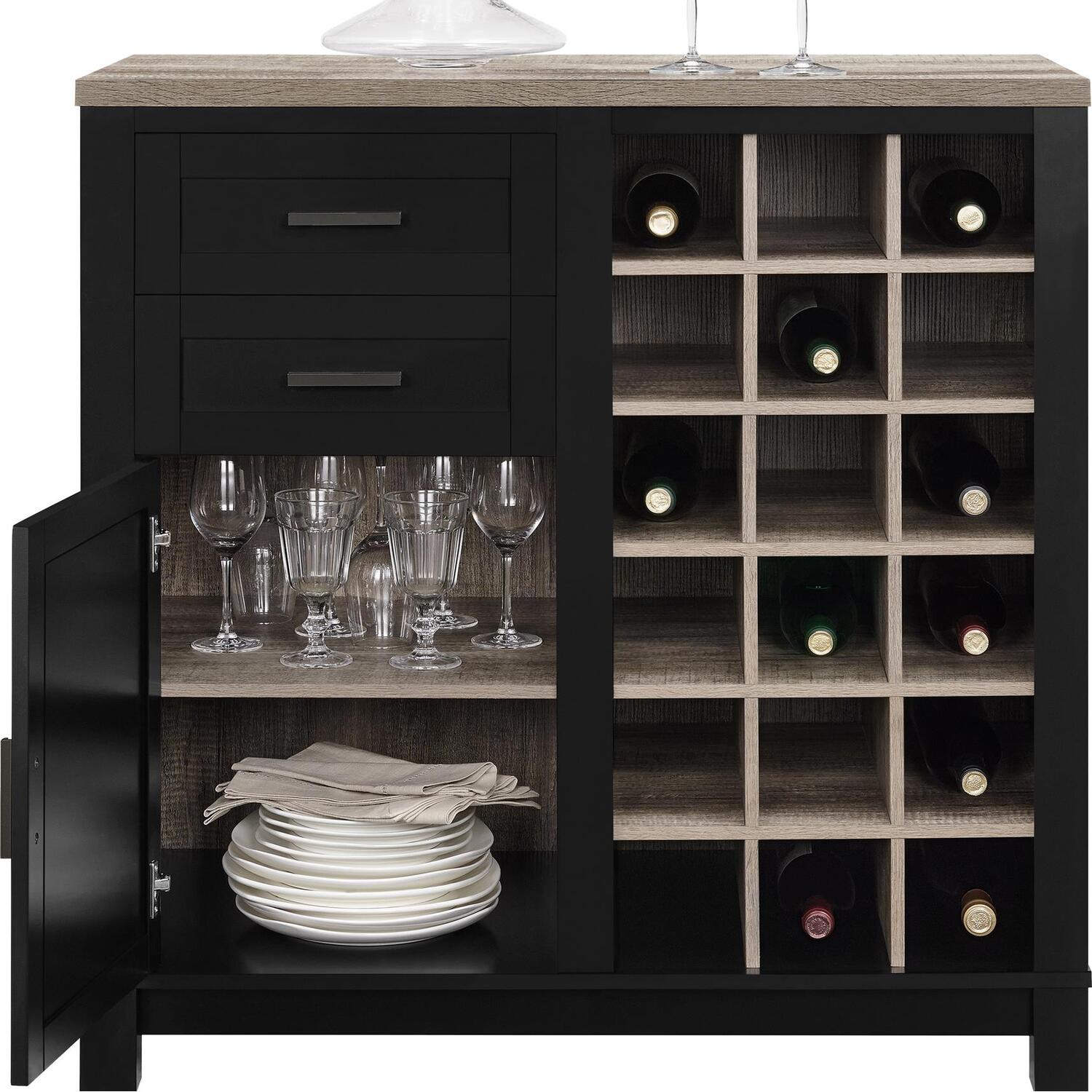 Bar Cabinet For Wine - Black