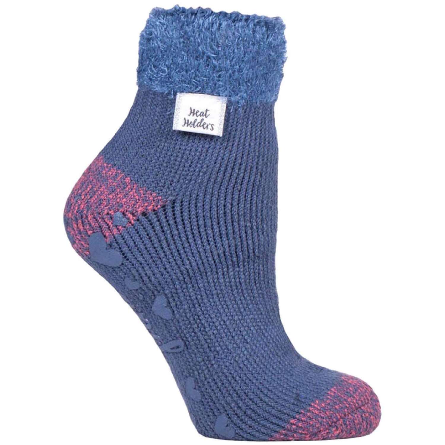 Heat Holders Comfy Warm Ladies Slipper Socks - Blue