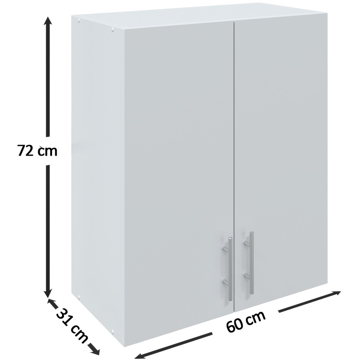 Jd Greta Kitchen Wall Unit 600Mm - Dark Grey Matt