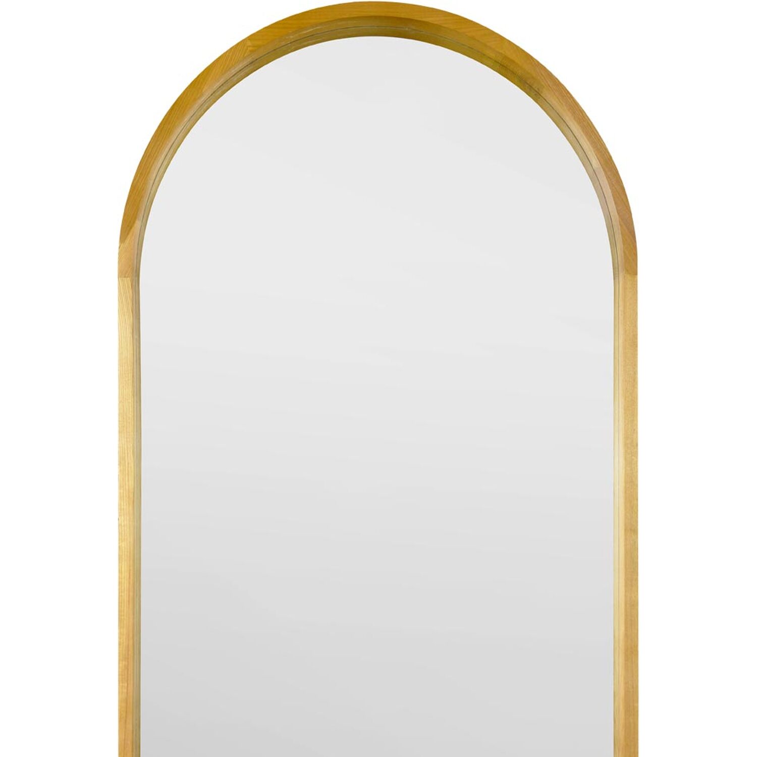 Mirroroutlet The Naturalis Solid Oak Framed Arched Leaner Wall Mirror - Oak 85cm