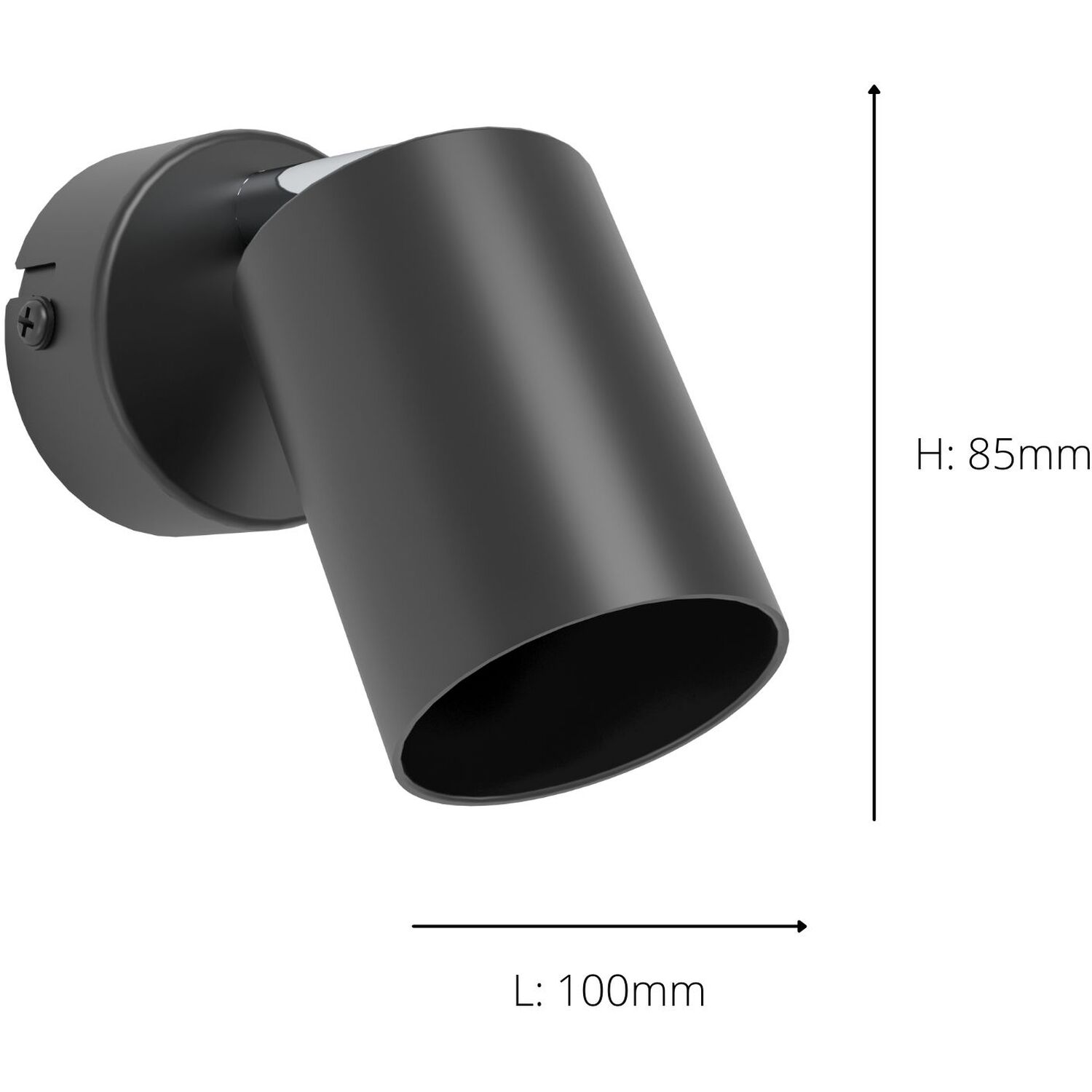 Eglo Basic Reciso-e Black Steel Eco Friendly Spotlight - Black