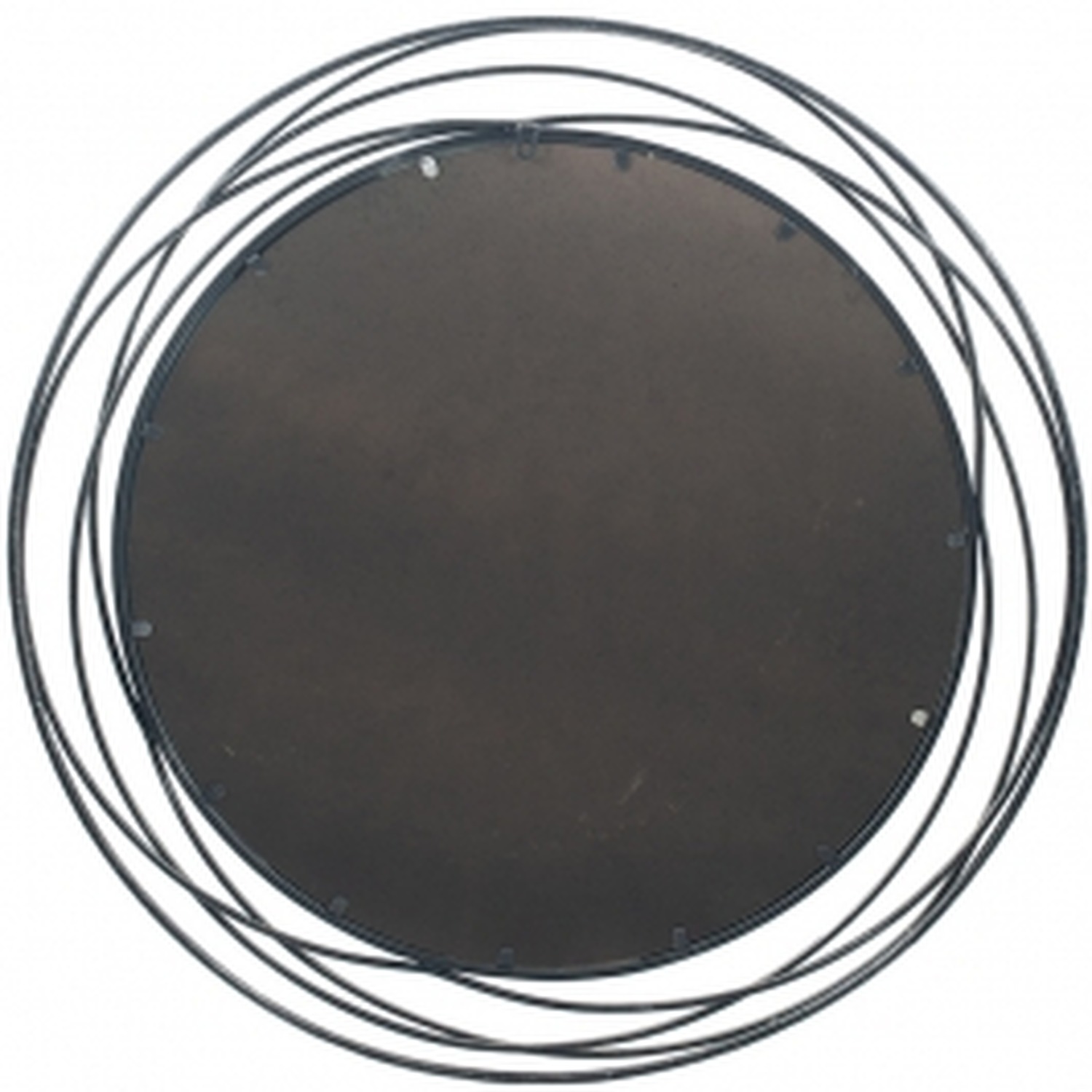 Swirl Round Wall Mirror - Black