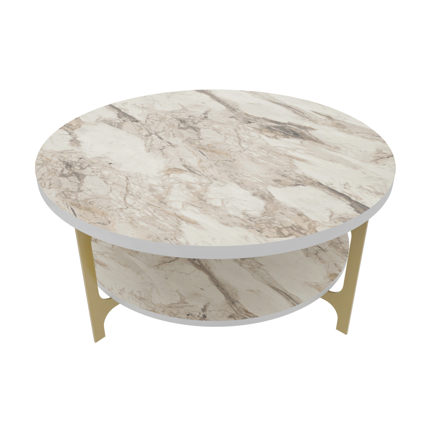Versy Coffee Table - Marble And Gold