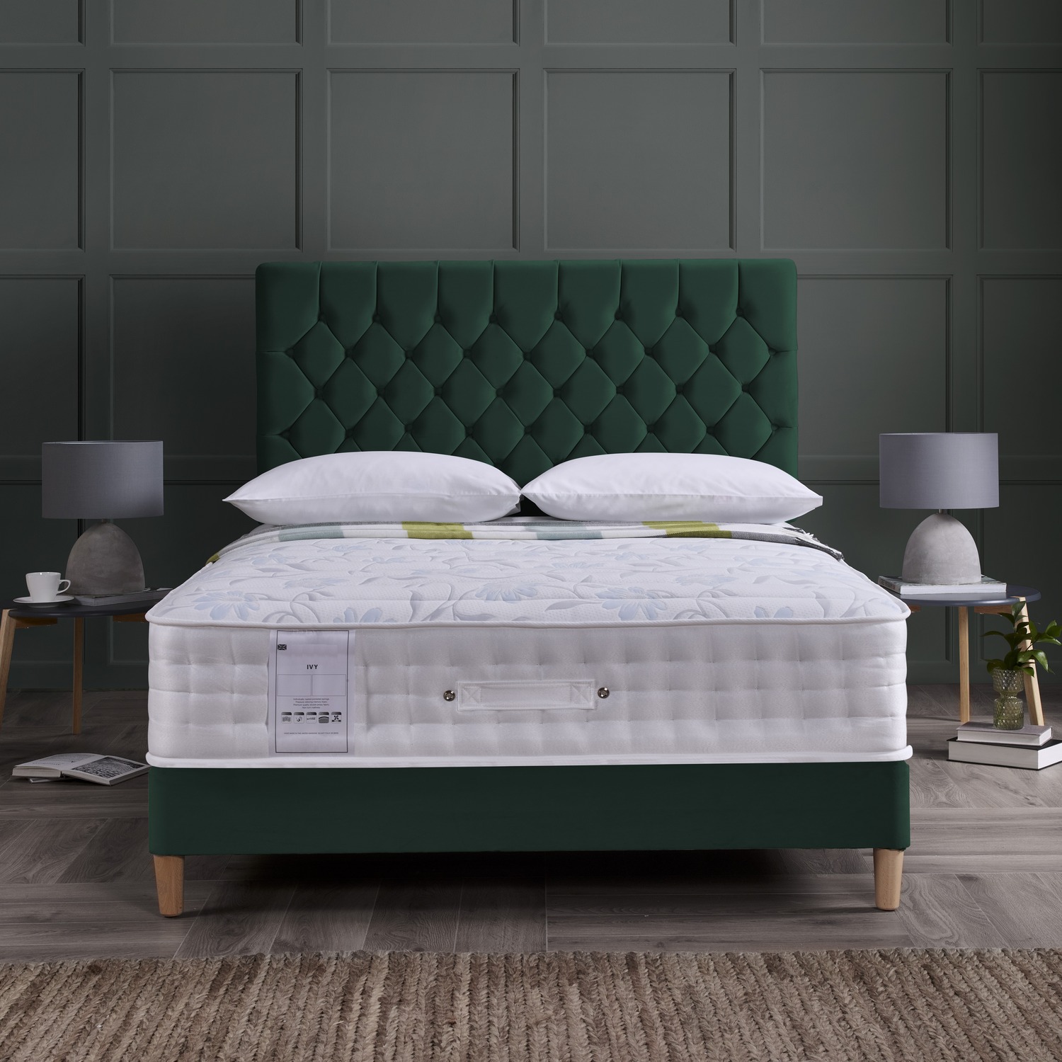 Ivy Pocket Sprung Memory Foam Mattress - White Double