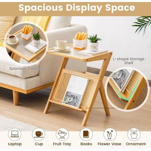 Bedside Table with Magazine Rack