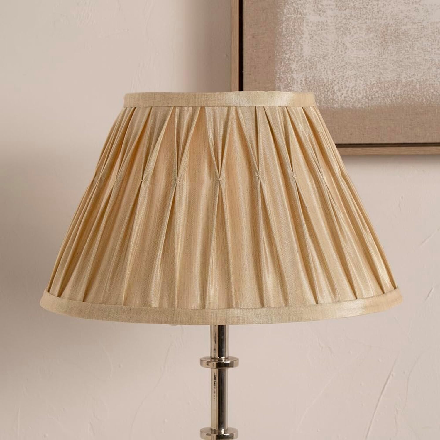 Image of 20cm Polysilk Pinch Pleat Table Lamp&hellip;