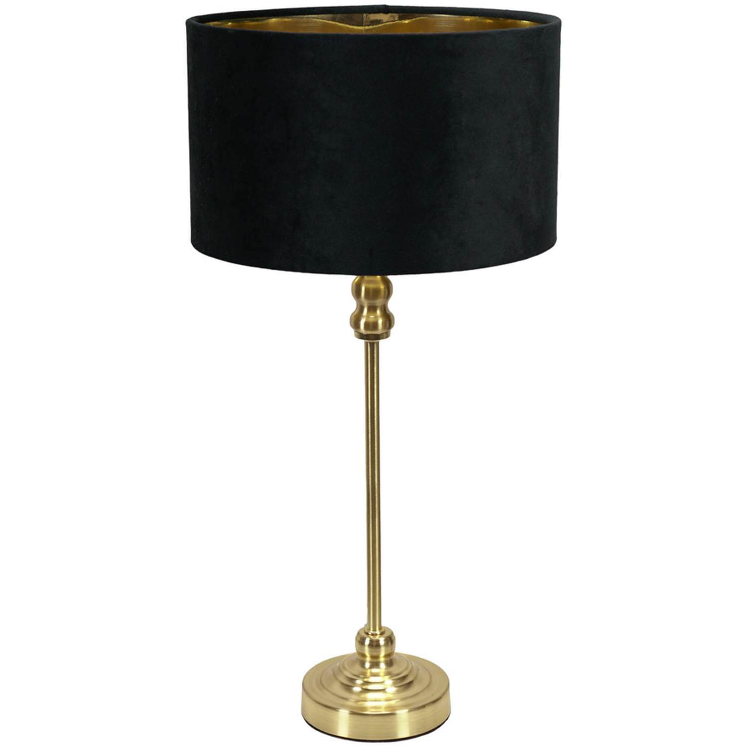 Image of Maggie Gold Candlestick Table Lamp Black&hellip;