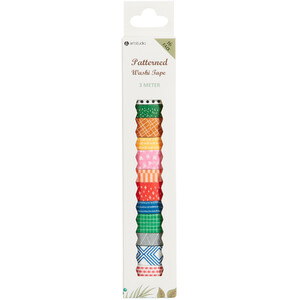 Pack of 16 Printed Washi Tape