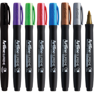Artline Supreme Metallic Permanent Marker Pens Pack of 8