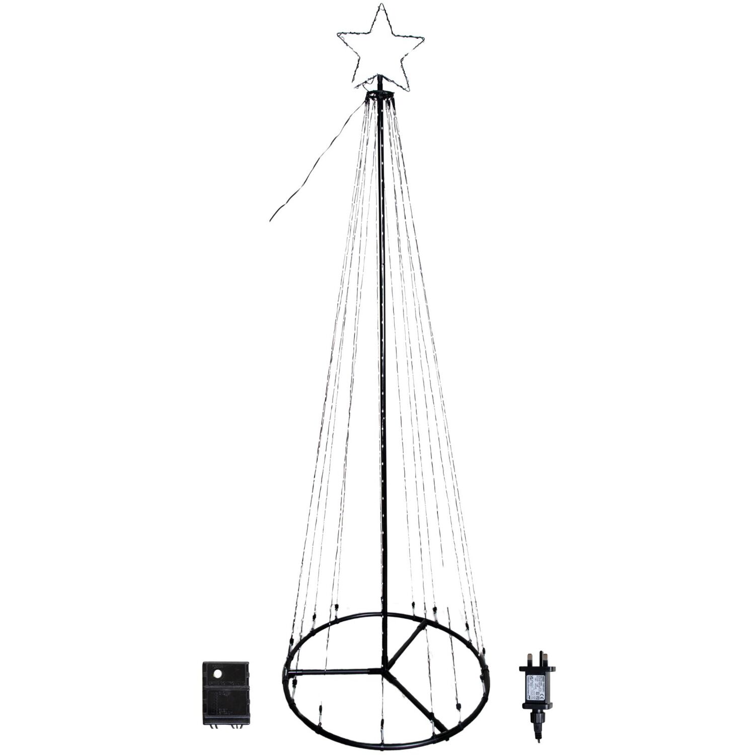 Light up Christmas Pyramid Tree with White and Warm White LEDs