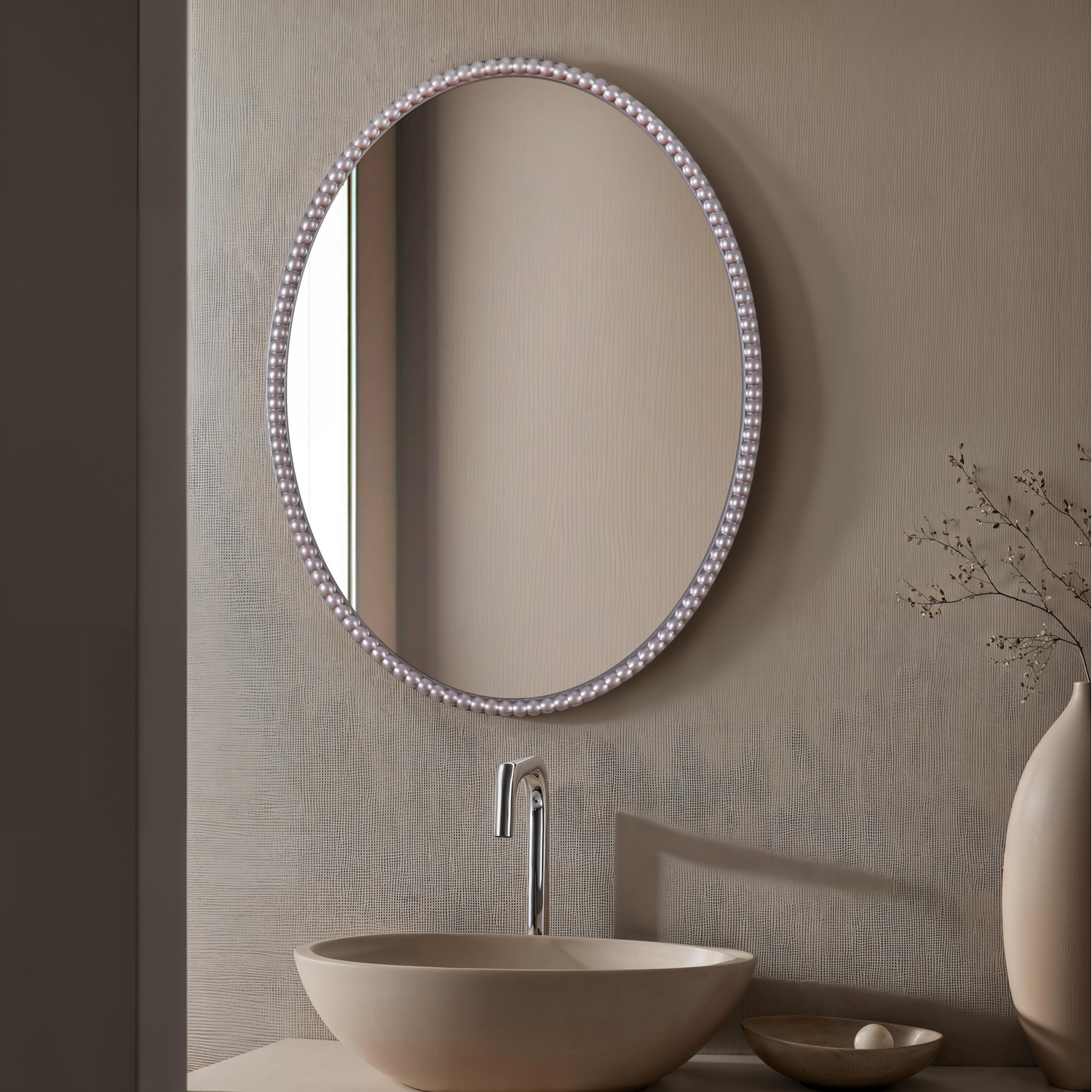 Image of Amalfi Oval Wall Mirror 60x80cm -&hellip;