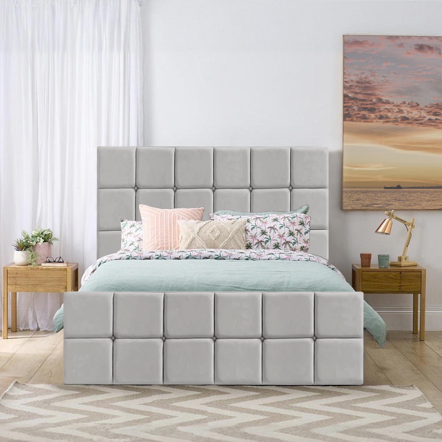 Andrea Storage Bed - Silver King