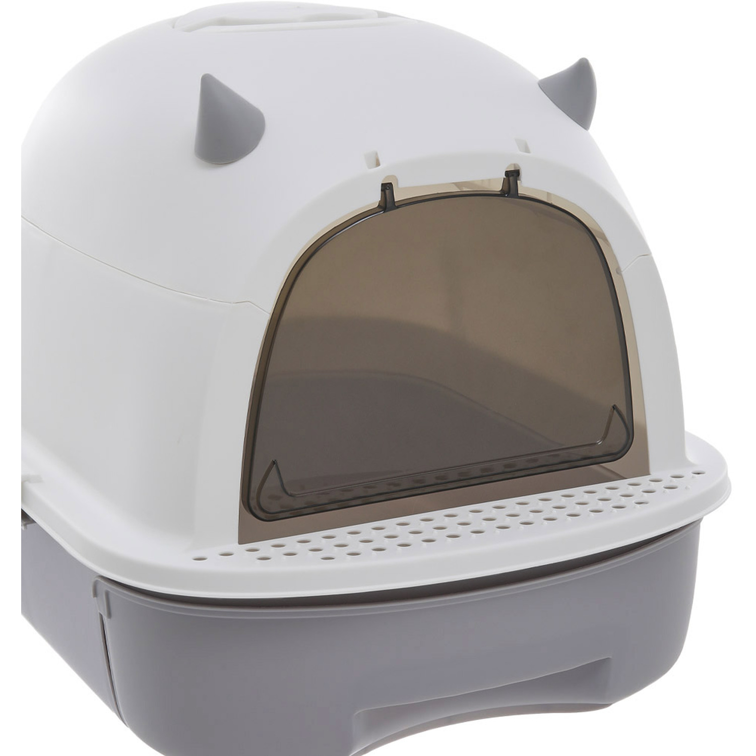 Kidkid Little Devil Enclosed Cat Litter Box - Grey