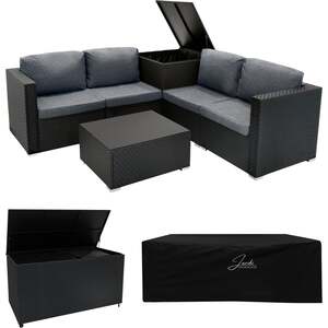 Serafina Rattan Modular 6 Piece Furniture Set  700L Storage Box