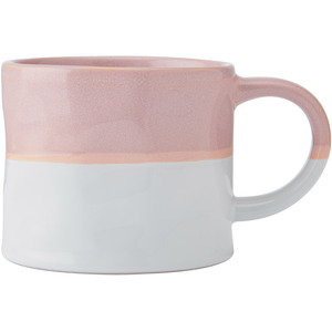 Mikasa Ombre Pink and White Stoneware Mug for Tea and Coffee, 350ml