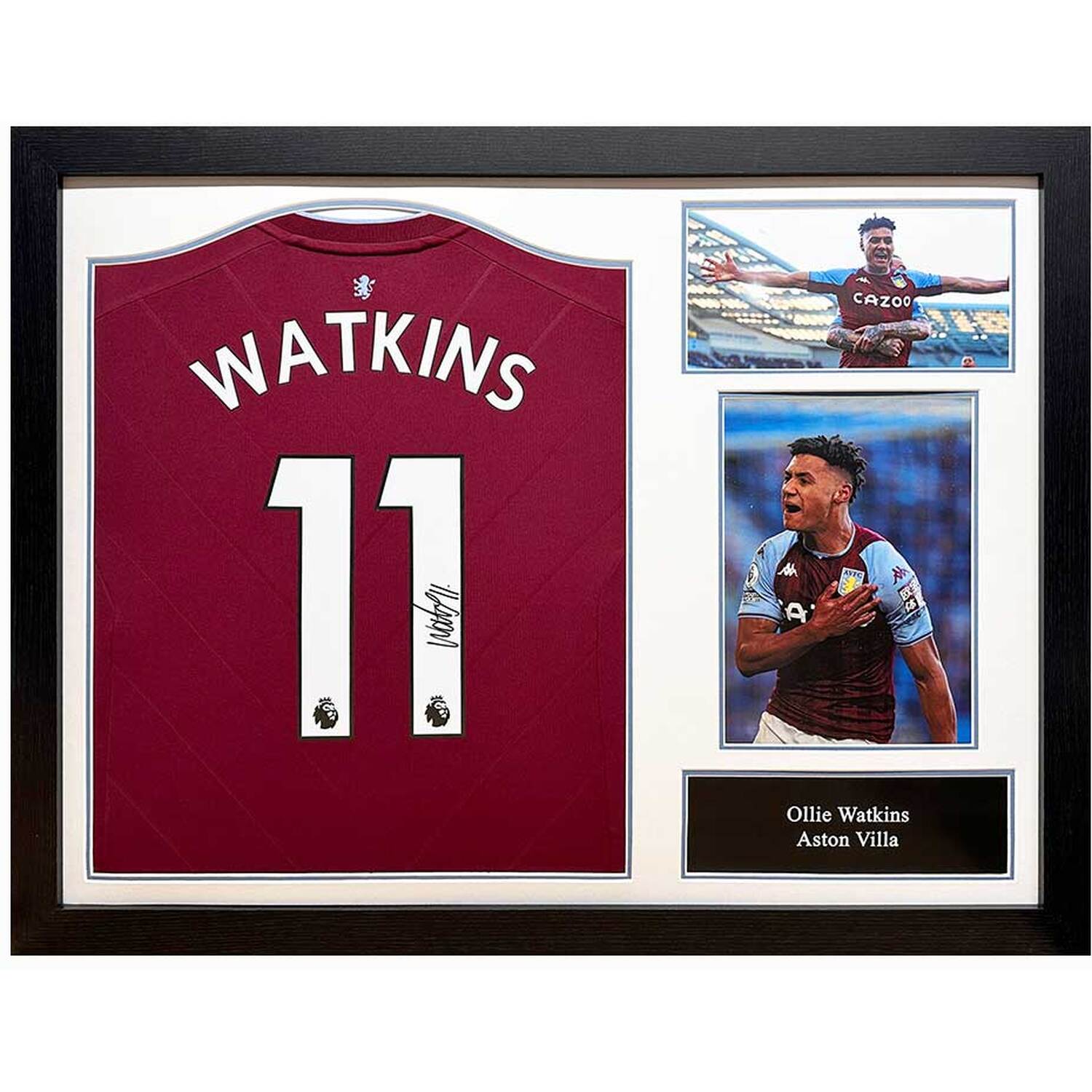 Ollie Watkins signed and framed Aston Villa shirt