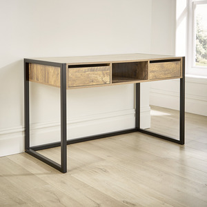 Oak Home Source Toronto 2 Drawer Industrial Computer Desk shot 8380976