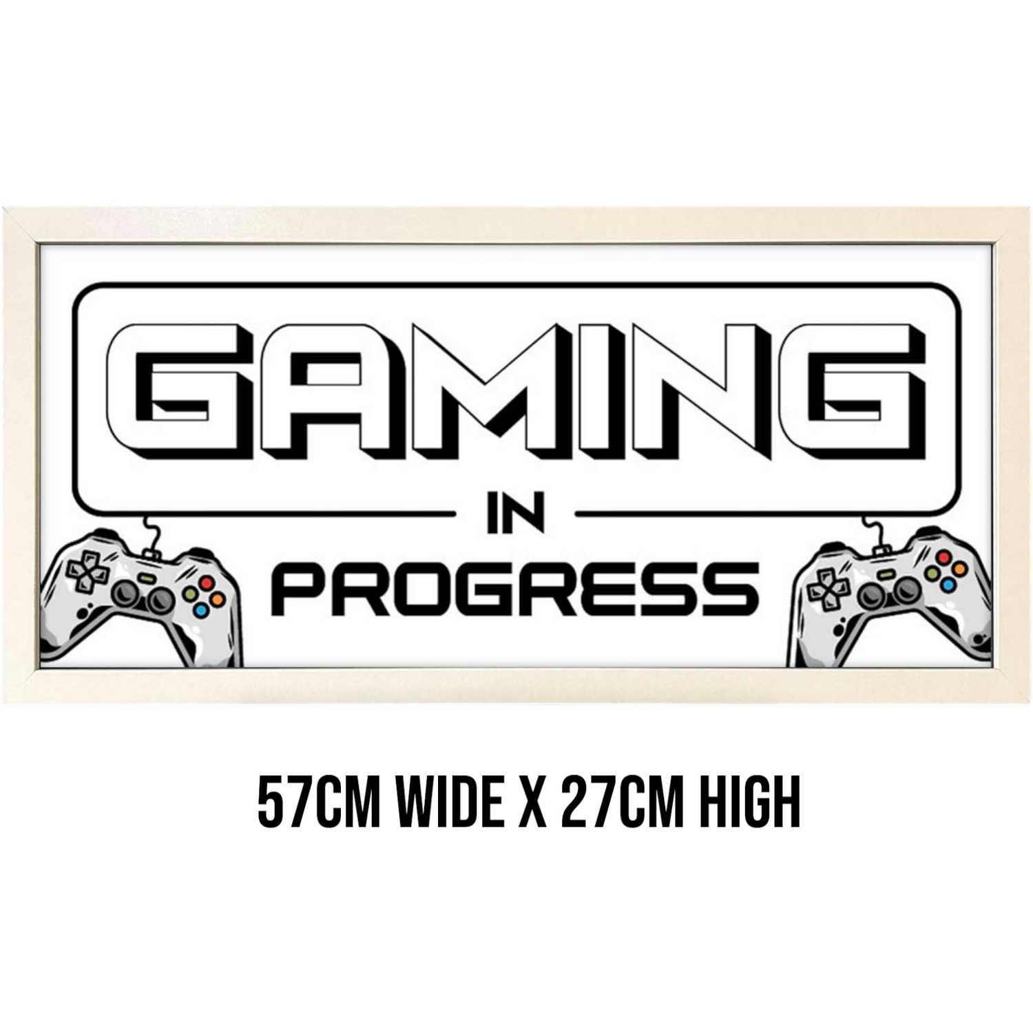Wall Art Framed Print Kids Gaming In Progress - White