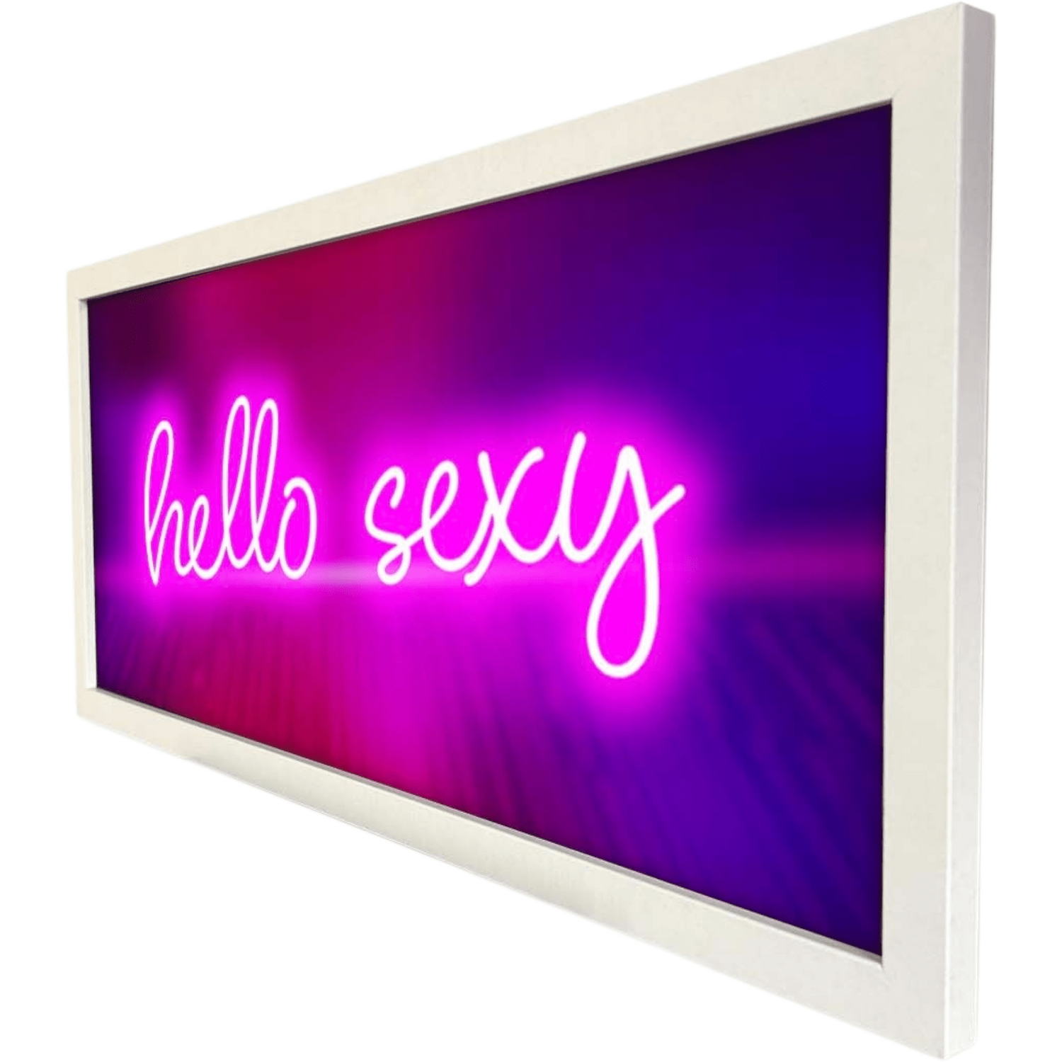 Wall Art Framed Print Home Hello Sexy - White