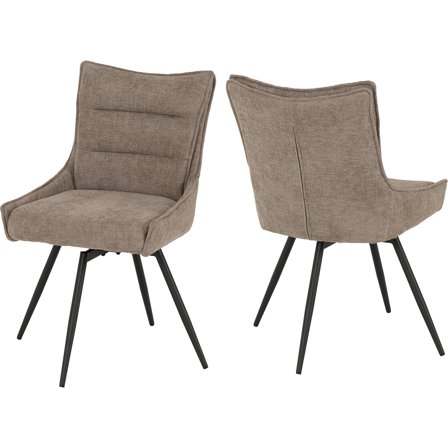 Lewis Swivel Dining Chair - Fawn Fabric
