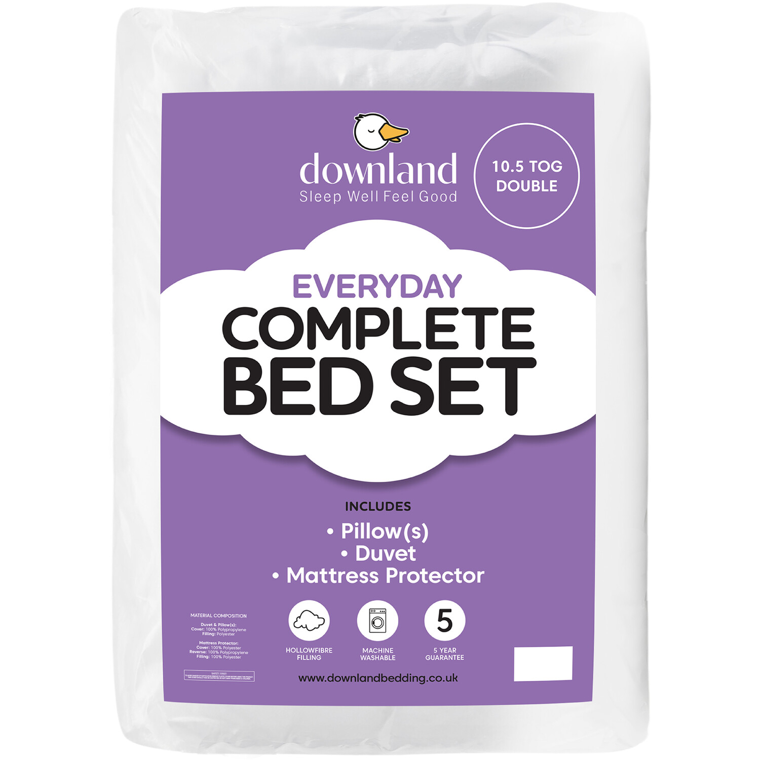 Downland 10.5 Tog Complete Bed Set - Double