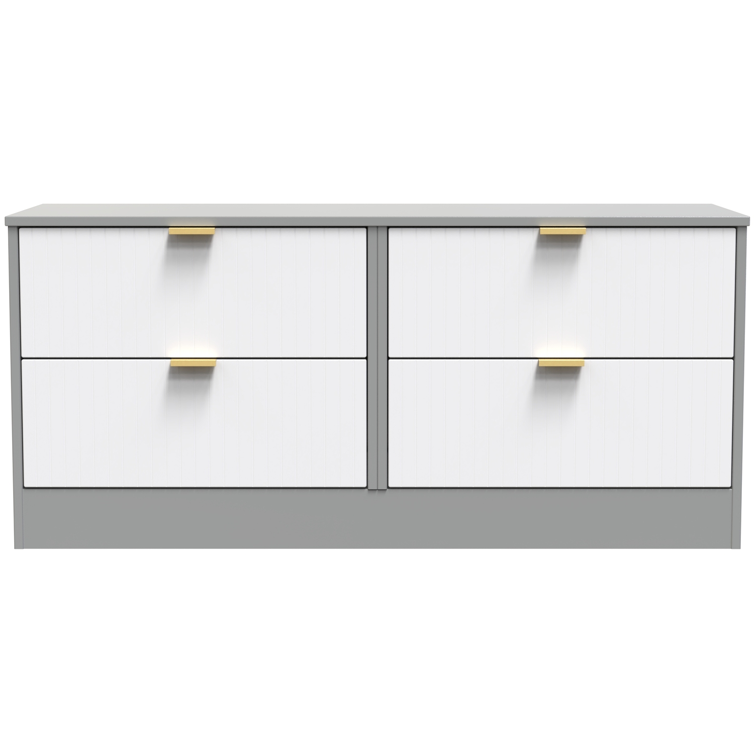 Nashville F Ready Assembled 4 Drawer Bed Box - White Matt Dusk Grey