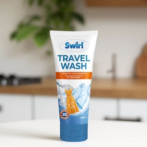 Swirl Travel Wash Laundry Liquid Hand Washing Detergent Gel 100ml