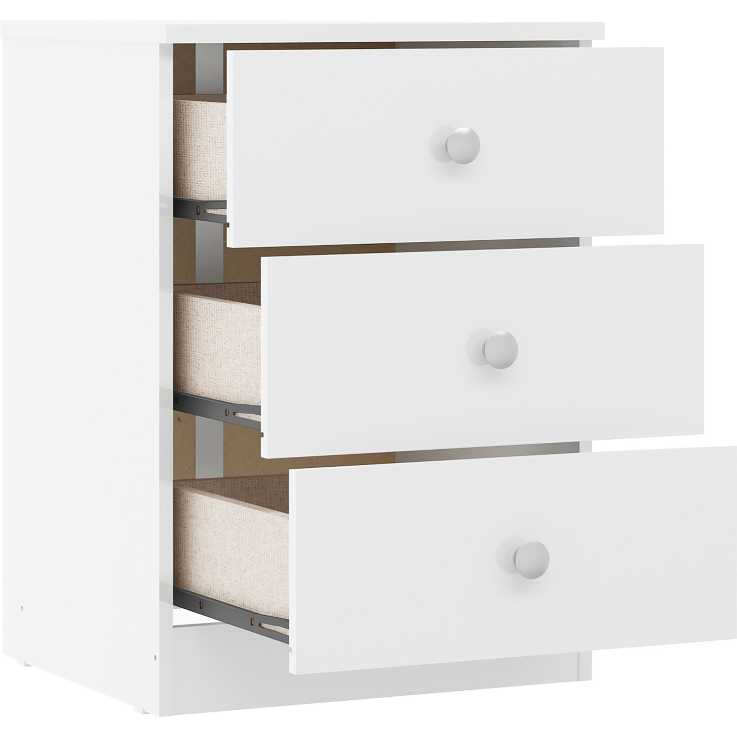 Denver 3 Door Wardrobe Bedroom Set - White
