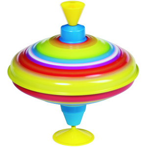 Multi Coloured Metal Humming Top