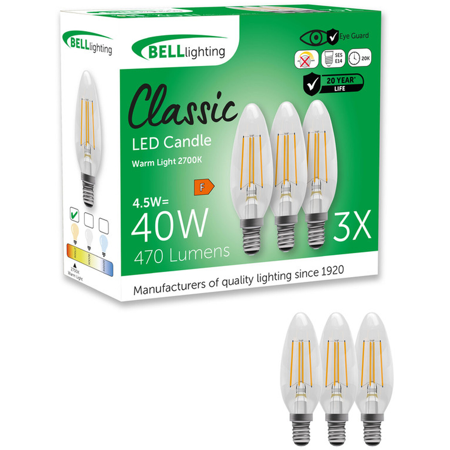 Image of E14 Filament LED Candle Bulb Warm&hellip;