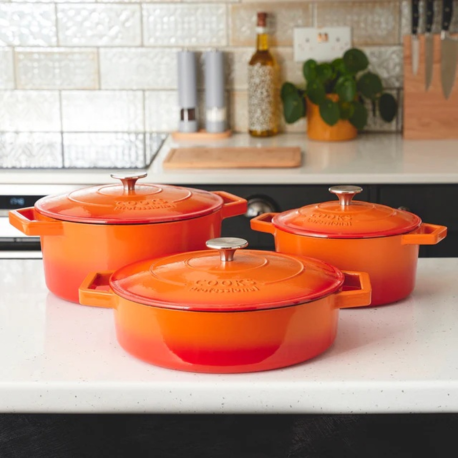 Image of Set of 3 Cast Iron Casserole&hellip;