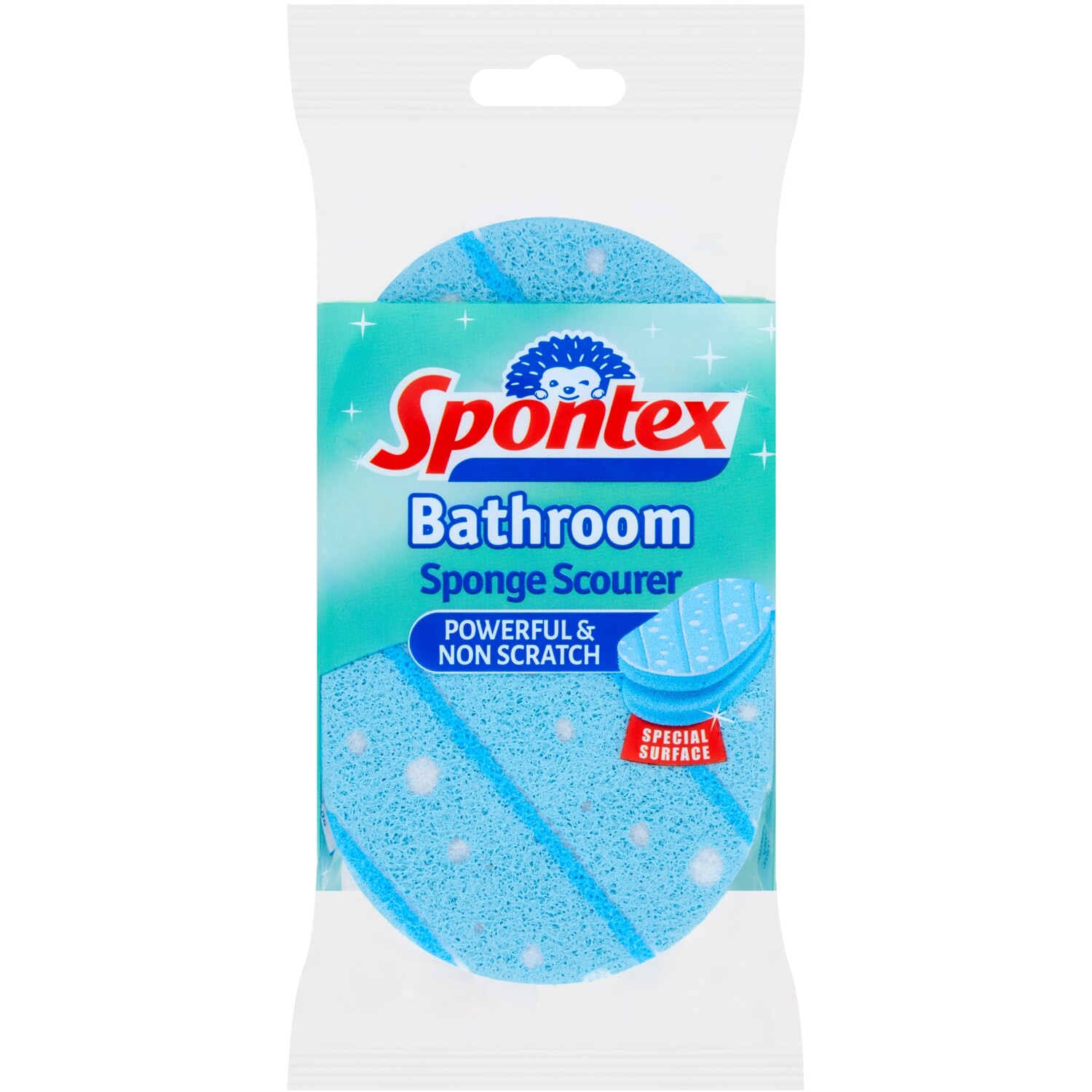 Image of Spontex Bathroom Scourer - Turquoise