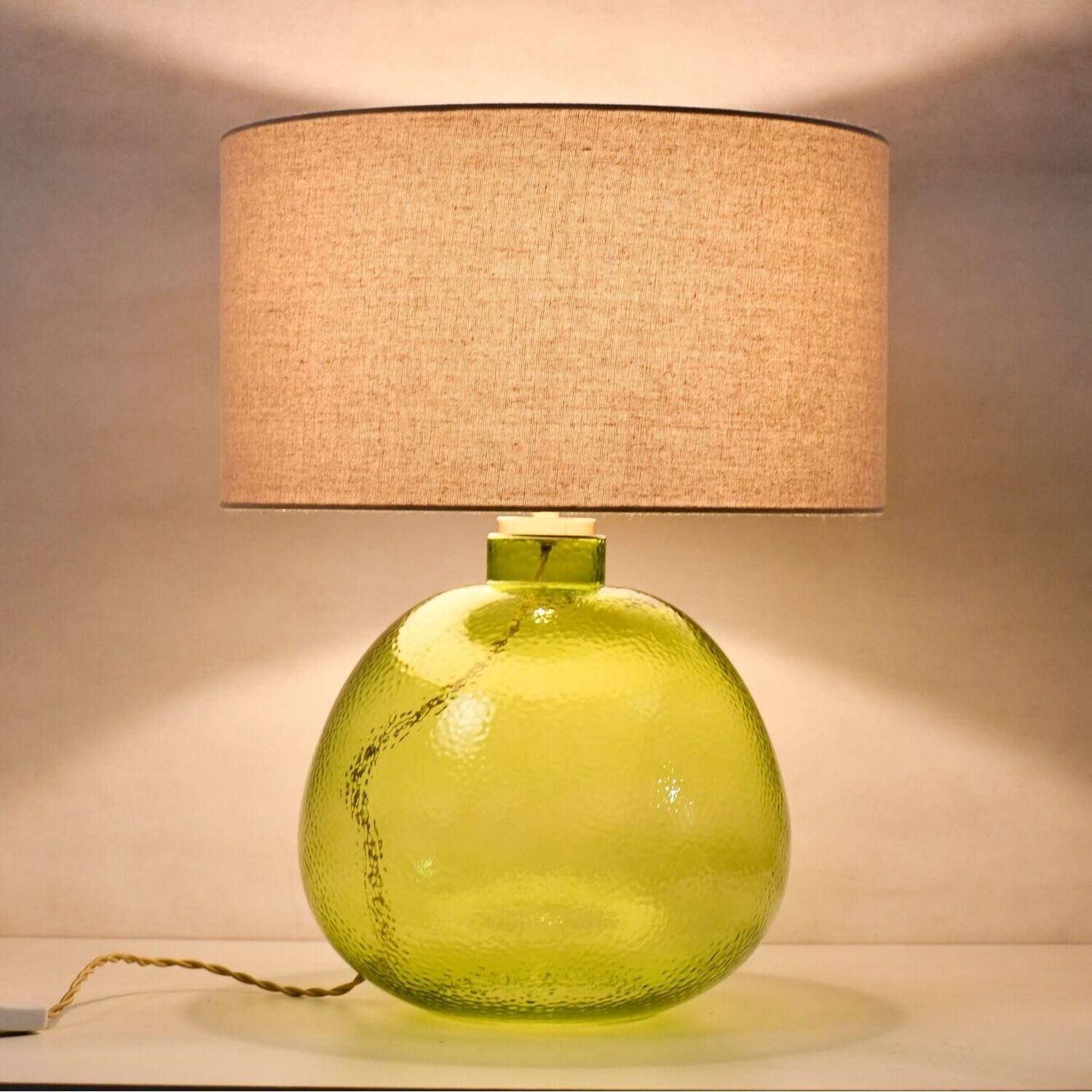 Reuben Table Lamp E27 Bulb Cap - Green