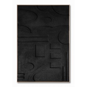 Abstract Black Textured Wall Art