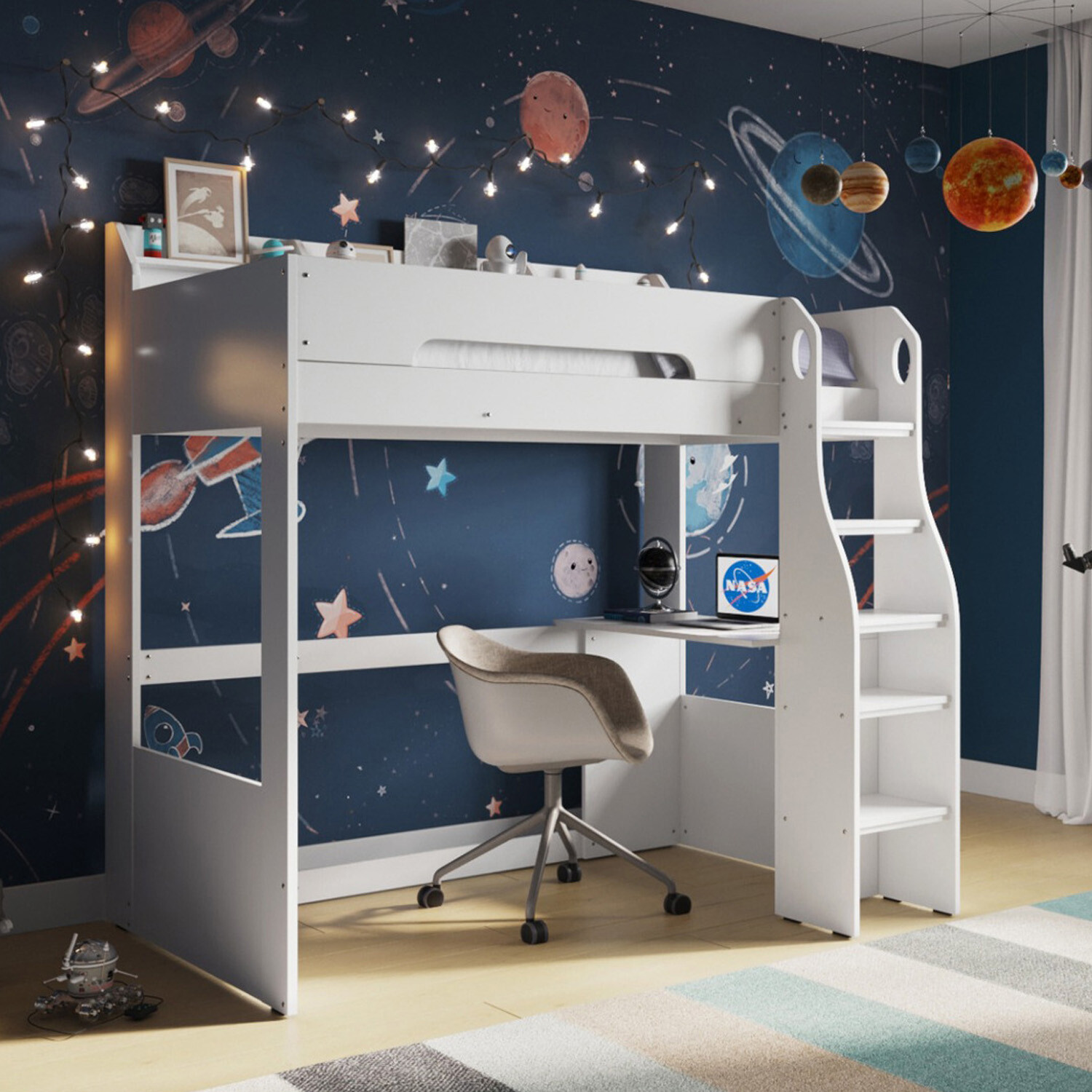 Cosmic High Sleeper Frame Only White - White