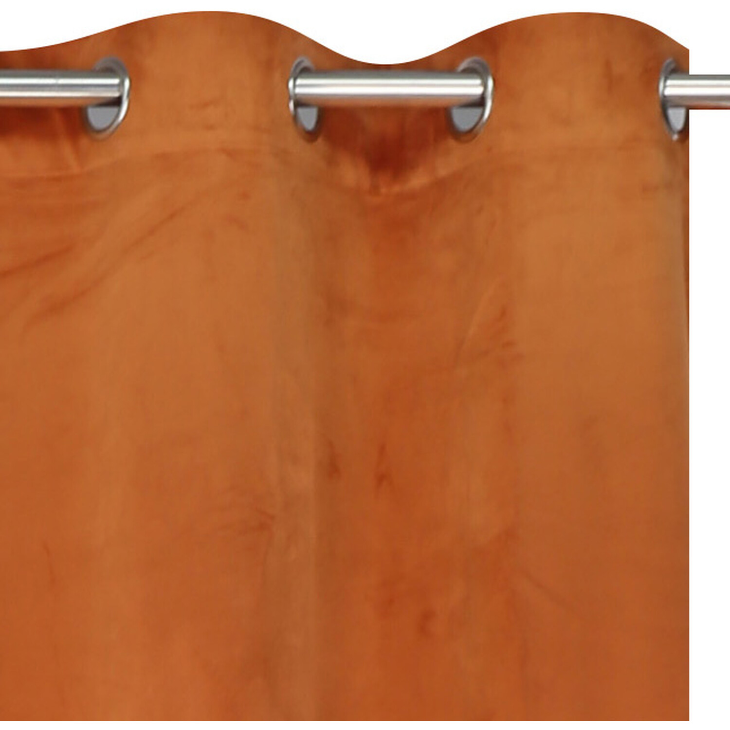 Neptune Velvet Panel Curtain - Rust